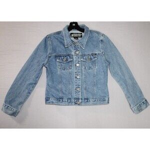 Stephen Hardy Squeeze Y2K Denim Jacket Blue Size Medium Casual Winter Fall